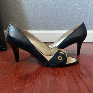 Talbots womens heels, suede and leather, open toes 9.5